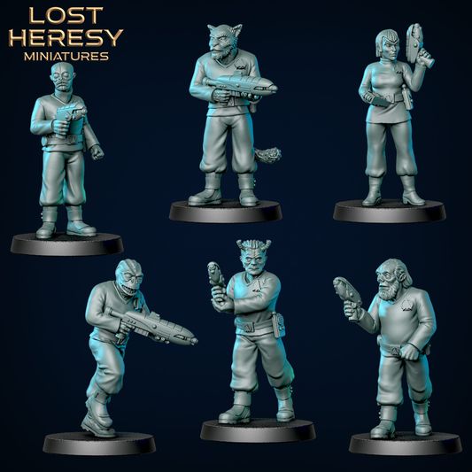 Away Team Red Alien Crewmen