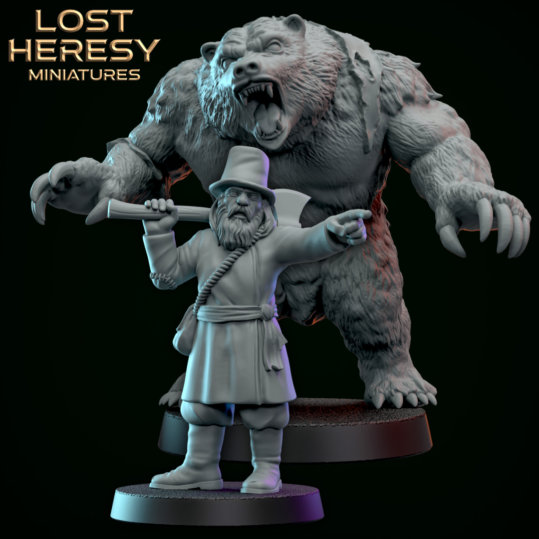 Werebear Pvc Werebear and Human Form – Lost Heresy Miniatures